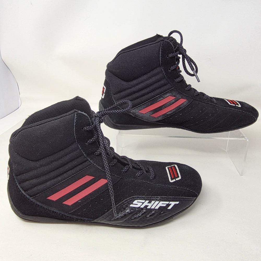 Shift Apex Motorcycle Riding Shoes Mens 6.5 Black Red Street Racing Boots
